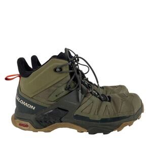 Salomon X Ultra 4 Mid Men's Size 11.5 Gore Tex Hiking Boots Lichen Green Outdoor